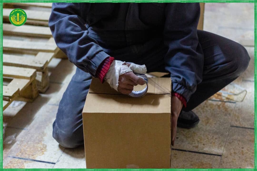 البدأ بتوزيع السلة الخاصة بالجمعية